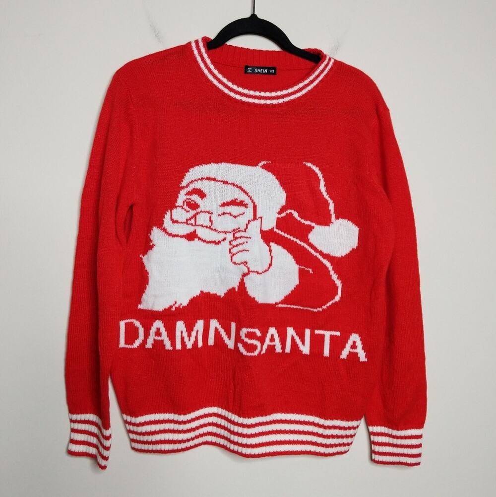 Damn Santa Sweater Ugly Christmas Holiday - Size M - EUC